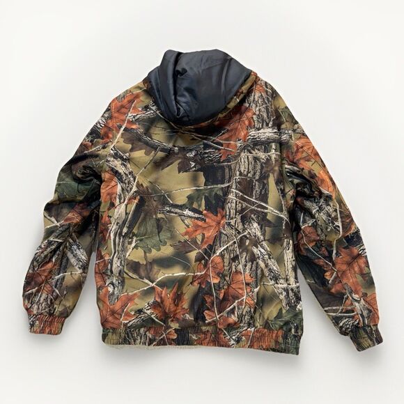 Trail Crest Jacket Men's Medium Camo Hooded Full Zip Hunting Warm - Picture 2 of 10